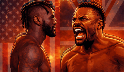 Deontay Wilder vs Derek Chisora stare down boxing match
