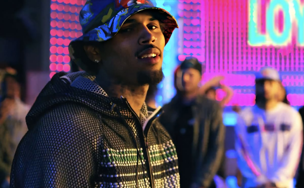 Chris brown in a music video